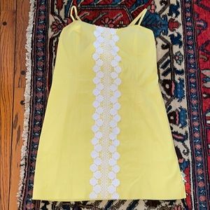 Lilly Pulitzer yellow lace bow tie mini dress